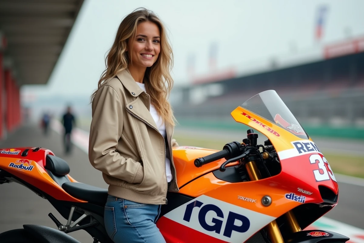 Jeune femme posant près d